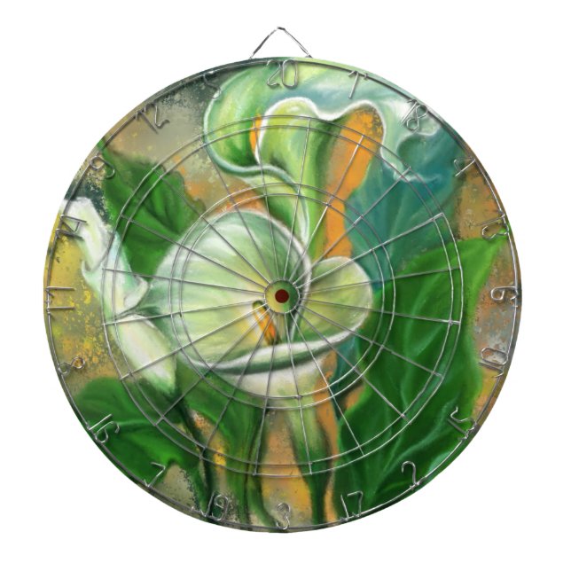 Beautiful Calla Lily Flowers Dart Board (Front)