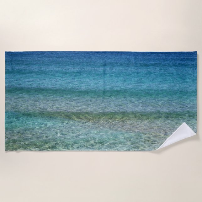 Beautiful Calm Caribbean Sea  Beach Towel (Front)
