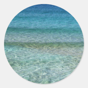Beautiful Calm Caribbean Sea  Classic Round Sticker