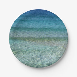 Beautiful Calm Caribbean Sea  Paper Plate