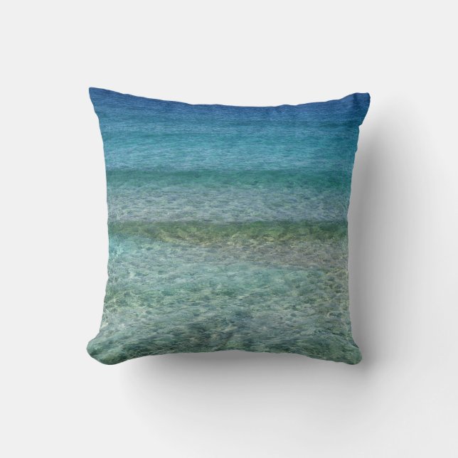 Beautiful Calm Caribbean Sea  Throw Pillow (Front)