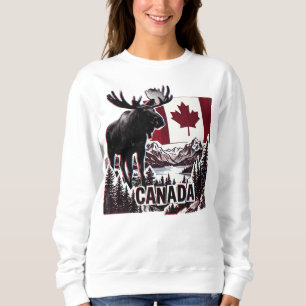 Beautiful Canada. Canadian flag. Canadian moose. Sweatshirt