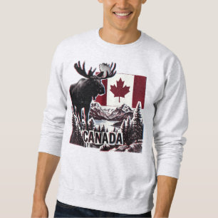 Beautiful Canada. Canadian flag. Canadian moose. Sweatshirt