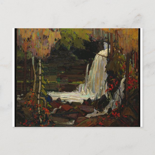 Beautiful Canadian Waterfall Landscape Tom Thomson Postcard (Front)