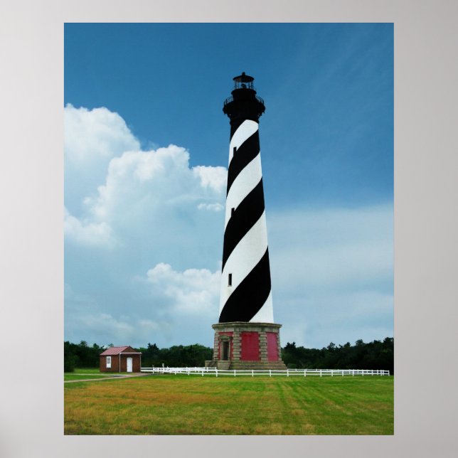 Beautiful Cape Hatteras Lighthouse Outer Banks NC Poster (Front)