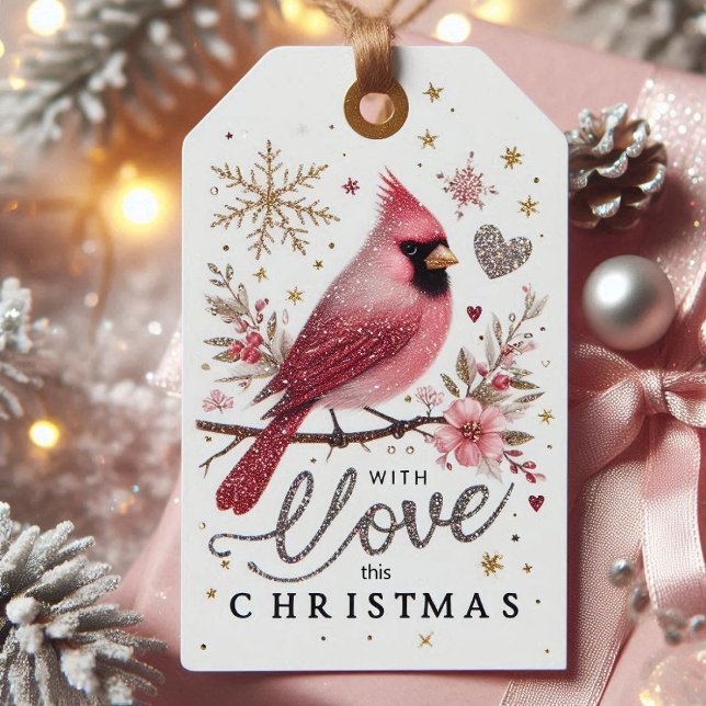 Beautiful Cardinal Christmas Gift Tag (Creator Uploaded)