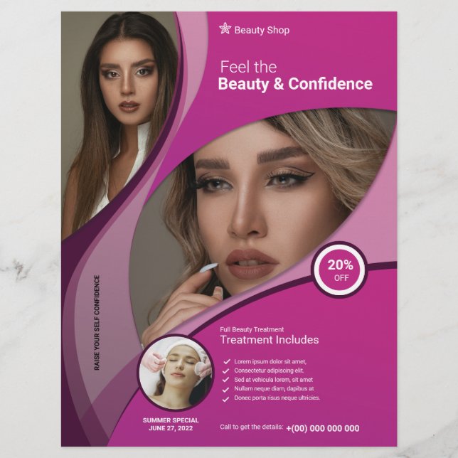 Beautiful care salon flyer  (Front)