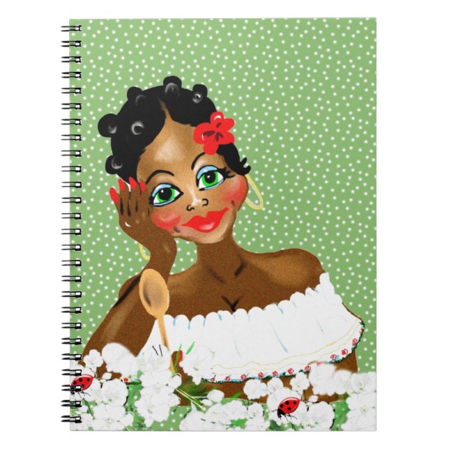 Beautiful Caribbean Cook Nana illustration gifts Notebook (Front)