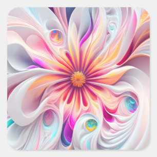 Beautiful Carnival Colours Classic Square Sticker