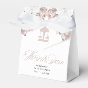 Beautiful Carousel Floral Soft Pink Favor Box