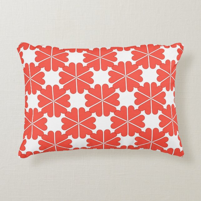 Beautiful cartoon greeting card with colourful flo accent pillow (Front)