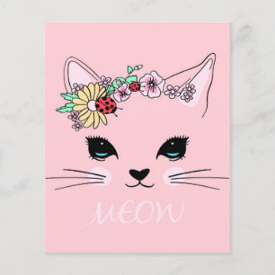 Beautiful Cat Face Meow, Kitty Lover Gift,Cute Cat Flyer
