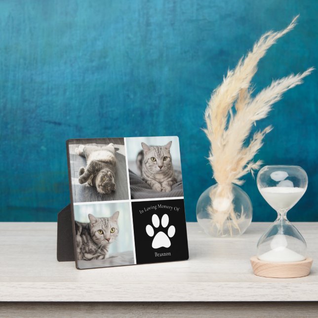 Beautiful Cat Memorial Custom Pet Keepsake Photo Plaque (Insitu)