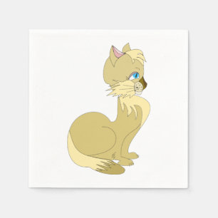 Beautiful Cat Napkins - Customizable