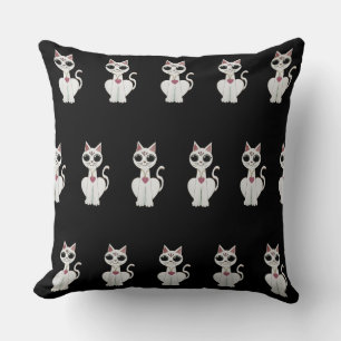 Beautiful Cat Pattern Throw Pillow