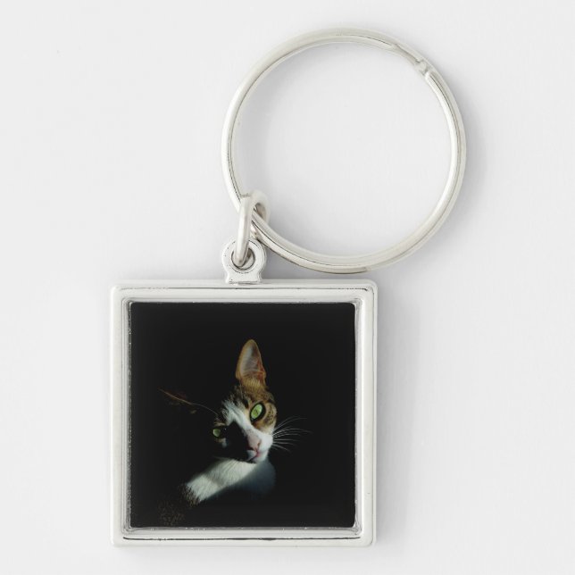Beautiful Cat photo Keychain (Front)