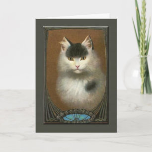 Beautiful Cat Vintage Fine Greeting Card