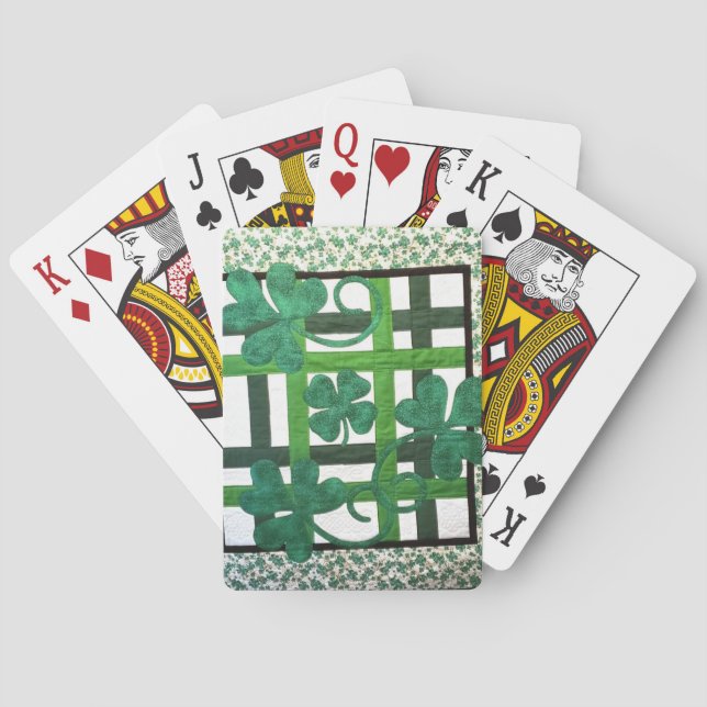 Beautiful Celtic Clover design Playing cards (Back)