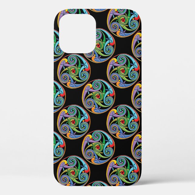 Beautiful Celtic Mandala with Colourful Swirls Case-Mate iPhone Case (Back)