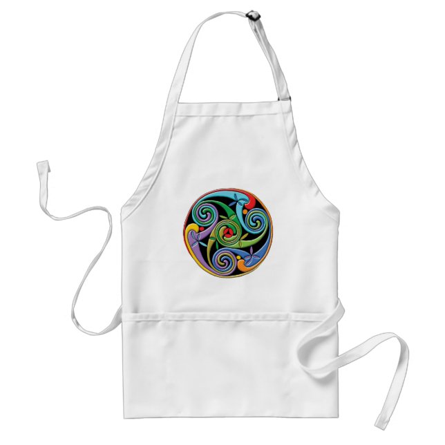Beautiful Celtic Mandala with Colourful Swirls Standard Apron (Front)