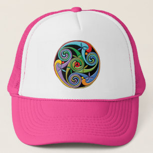 Beautiful Celtic Mandala with Colourful Swirls Trucker Hat