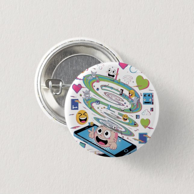 Beautiful Chaos  1 Inch Round Button (Front & Back)