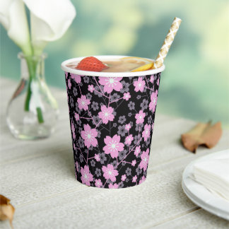 Beautiful Cherry Blossom design Paper Cups