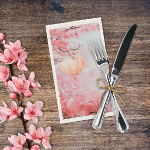 Beautiful Cherry Blossom Watercolor  Napkin