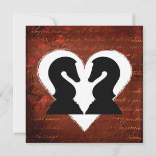 Beautiful Chess Pieces Valentine's Day Love Holiday Card