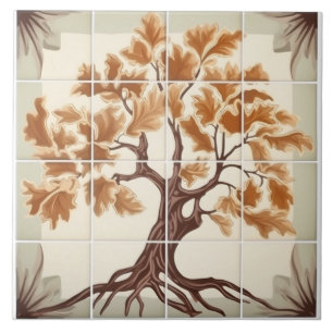 Beautiful Chestnut Tree Pattern Ceramic Tile