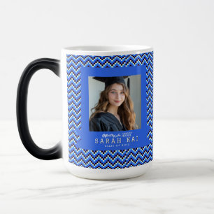 Beautiful Chevron Pattern Grandson Graduation Magic Mug