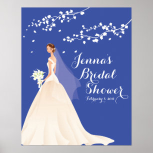 Beautiful Chic Bride Bridal Shower Poster