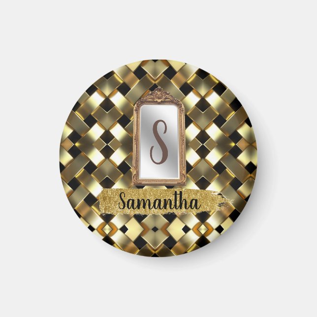Beautiful Chic Girly Mirror Elegant Bday Gift Magnet (Front)