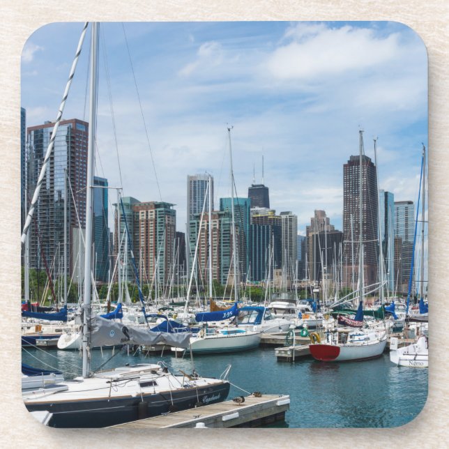 Beautiful Chicago Harbor Coaster (Front)