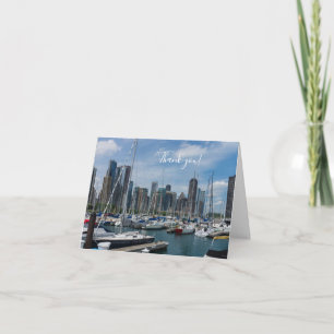 Beautiful Chicago Harbour Thank You Card