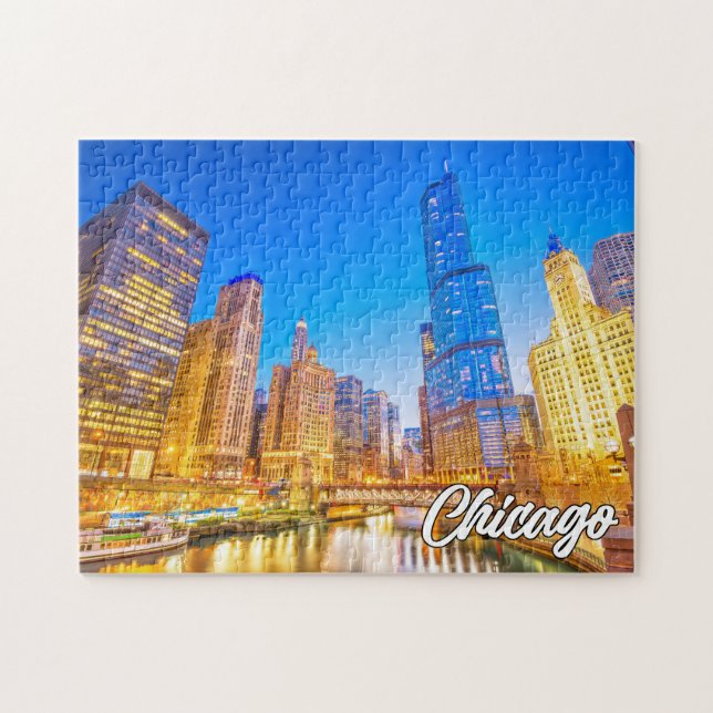 Beautiful Chicago, Illinois, United States Jigsaw Puzzle (Horizontal)