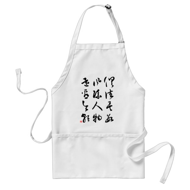 Beautiful Chinese Calligraphy - All are past Standard Apron (Front)