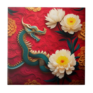 Beautiful Chinese Dragon New Year 2024 CerT2 Tile