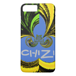 Beautiful Chizi Golden Blue latest abstract design Case-Mate iPhone Case