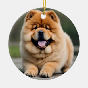Beautiful Chow Chow Ceramic Ornament