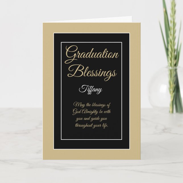 Beautiful Christian blessings graduation card (Front)