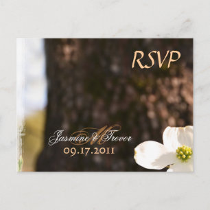 Beautiful Christian Dogwood RSVP Postcard w/Meals