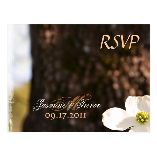 Beautiful Christian Dogwood RSVP Postcard w/Meals