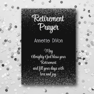 Beautiful Christian Retirement Prayer card