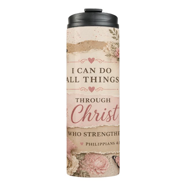 Beautiful Christian Scripture Thermal Tumbler (Front)