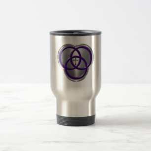 Beautiful Christian Trinity Rings with Cross Travel Mug