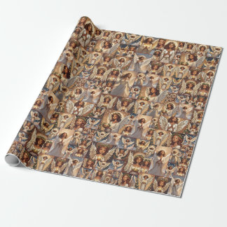 Beautiful Christmas Angels Wrapping Paper