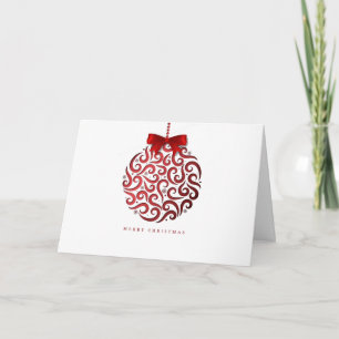 Beautiful Christmas Bauble Folded Photo Greeting Card