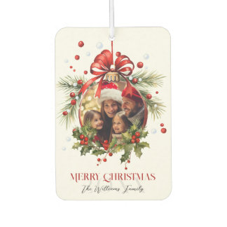 Beautiful Christmas Bauble Frame Family Holidays Air Freshener