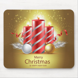 Beautiful Christmas Candles Mouse Pad